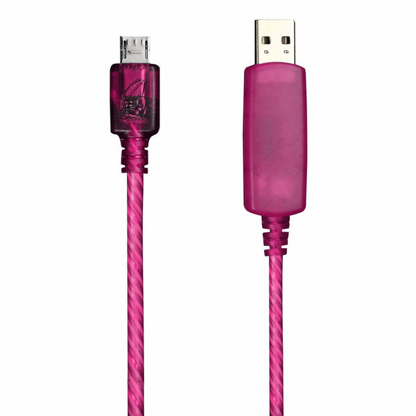 Pilot Electronics EL-1400P Electroluminescent V2 Charge/Sync Micro USB Cable, Pink