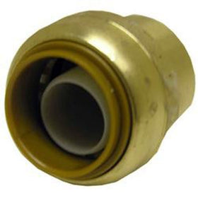 Mueller 633-004 DZR Lead-Free Brass Push-Fit Cap, 3/4-Inch