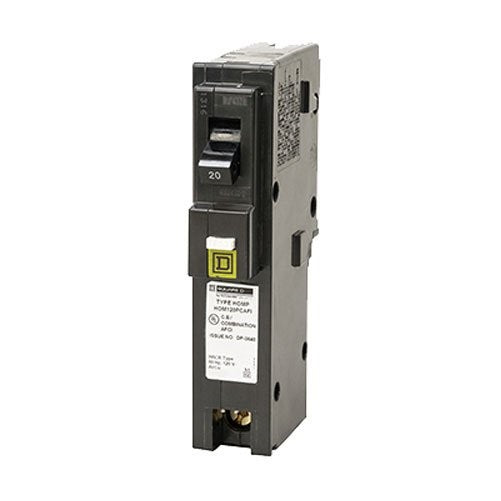Square D by Schneider Electric HOM120PCAFIC Homeline Plug-On Neutral 20 Amp Single-Pole CAFCI Circuit Breaker, ,