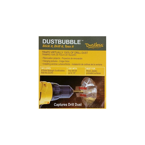 DustBubble Regular for Capturing Drilling Dust (4-Pack)