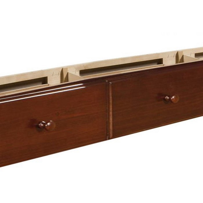 Wooden Under Bed Storage with 3 Drawers and Casters, Brown