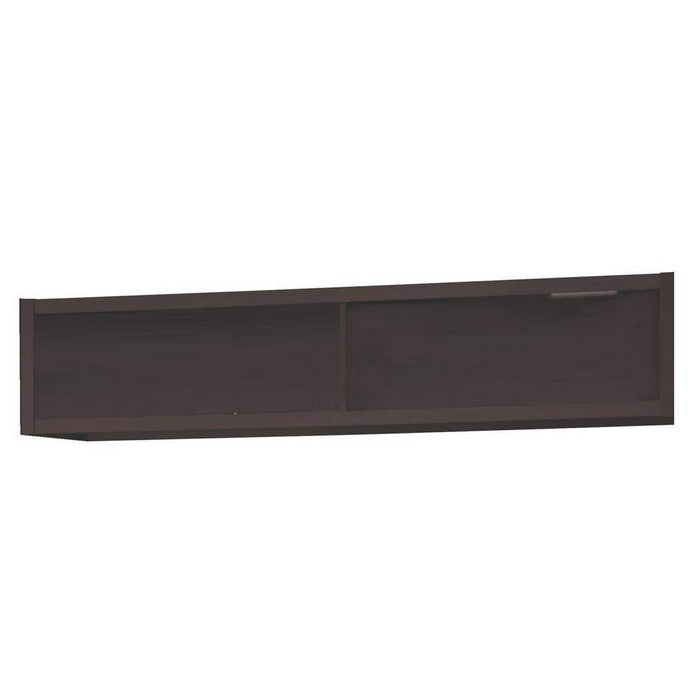 Wooden Media Cabinet Bridge with Back Panel, Espresso Brown