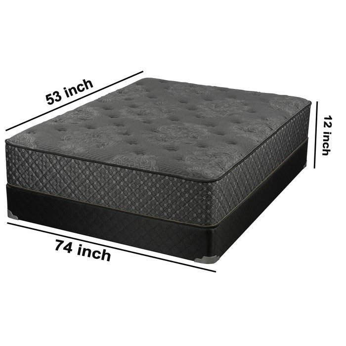 Full Size Mattress with Platinum Pocket Springs, Gray and Black