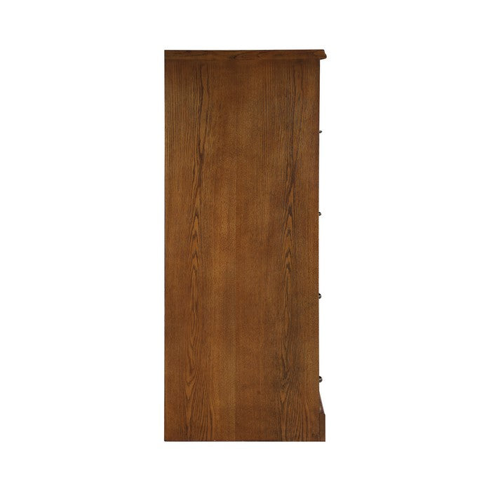 Transitional Wooden File Cabinet with Four Spacious Drawers, Brown