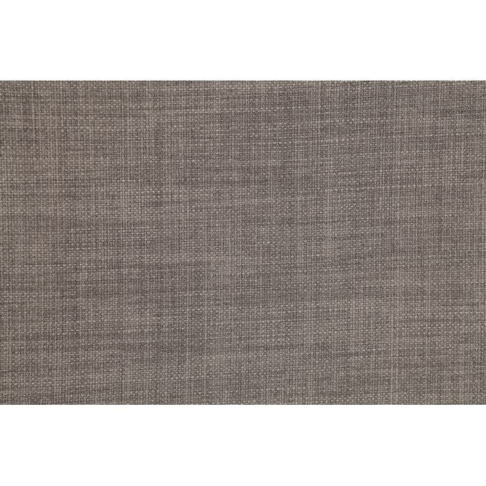 Linen Upholstered Queen Size Button Tufted Headboard, Gray and Black