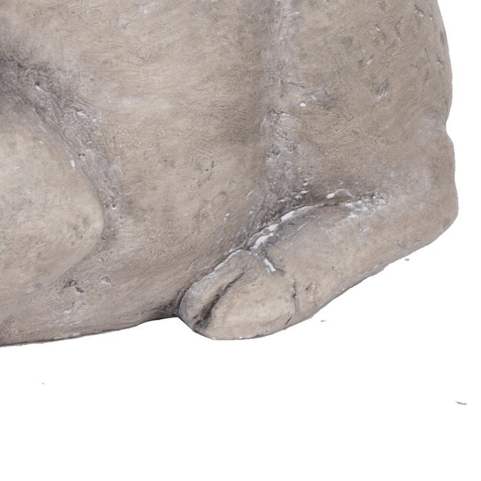 Quaint Style Magnesium Sitting Pig Figurine Planter, Taupe Brown
