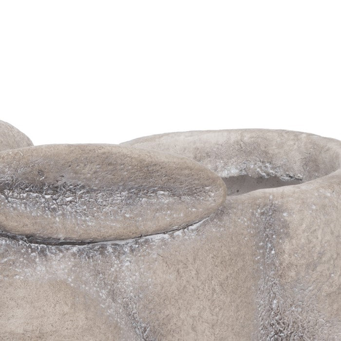Quaint Style Magnesium Sitting Rabbit Figurine Planter, Large, Brown