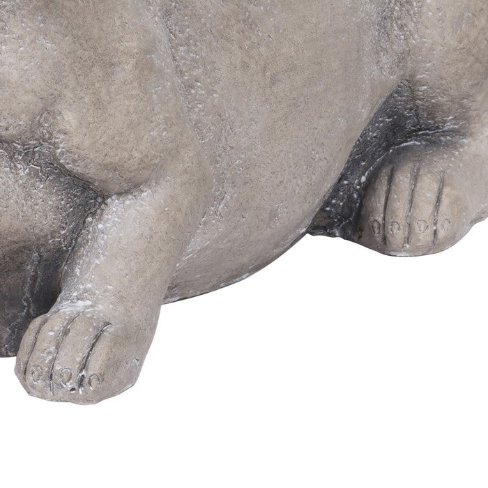 Quaint Style Magnesium Sitting Dog Figurine Planter, Taupe Brown