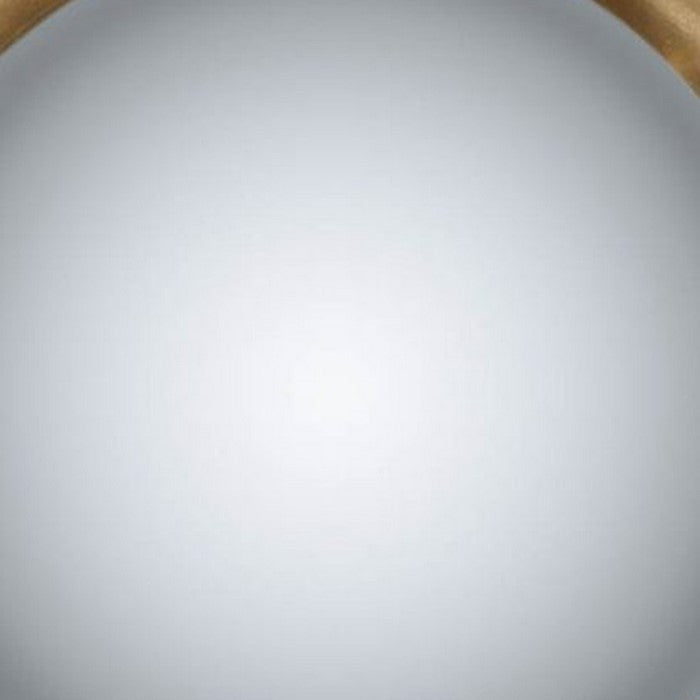 31 Inches Round Metal Wall Mirror with LED Light, Gold