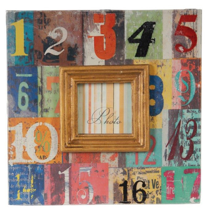Traditional Style Square Wooden Photo Frames, Large, Set of 2, Brown