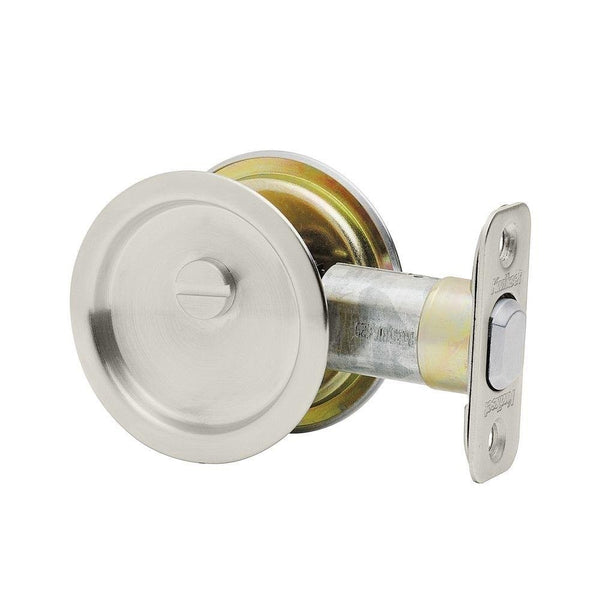 Kwikset ZZ334 15 CP RND PCKT DR 93340-024 Round Pocket Door Passage, Satin Nickel