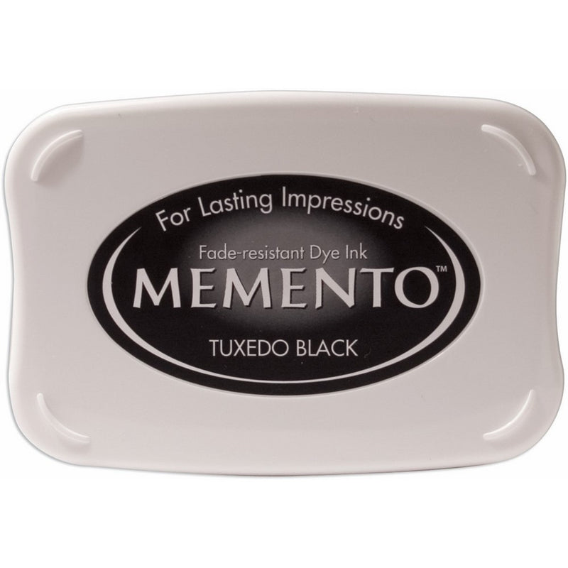 Tsukineko ME000900 Full-Size Memento Fade Resistant Inkpad, Tuxedo Black