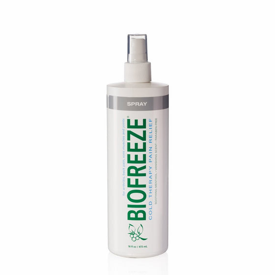 Biofreeze Pain Relief Spray for Arthritis, 16 oz. Bottle with Pump, Fast Acting Cooling Pain Reliever for Muscle, Joint, Back Pain, Cold Topical Analgesic with Colorless Formula, 10.5% Menthol