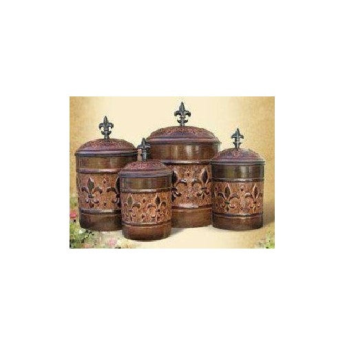 4 Piece Versailles Canister Set with Fresh Seal Covers