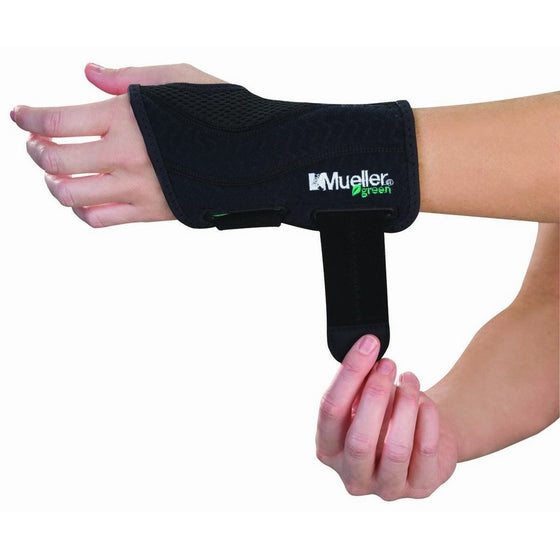 Mueller Fitted Wrist Left, Black, Large/XLarge