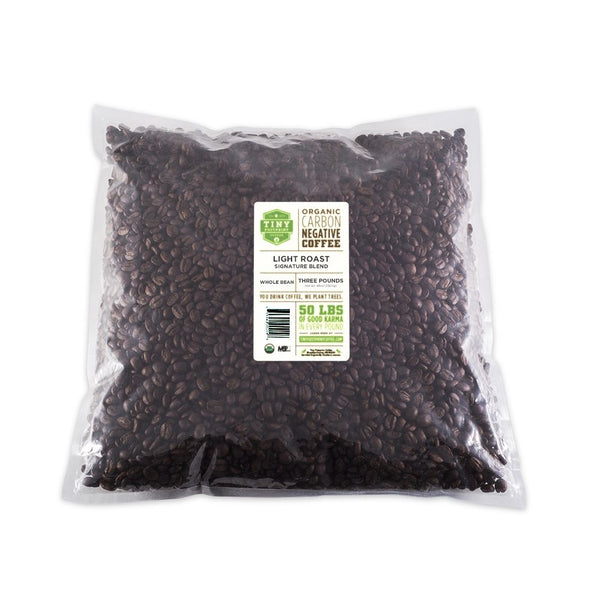 Tiny Footprint Coffee Organic Signature Blend Light Roast, Whole Bean Coffee, 3 Pound