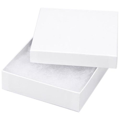 Jewelry Boxes - White - 3.5 x 3.5 x 7/8 inches - 6 pieces