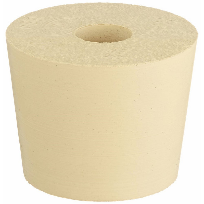 Rubber Stopper- Size 6- Drilled