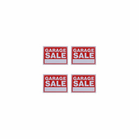Garage Sale Sign 9 x 12 Inch - 4 Pack