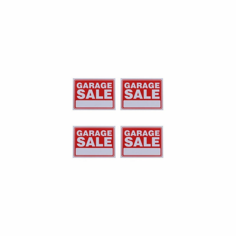 Garage Sale Sign 9 x 12 Inch - 4 Pack