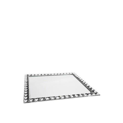 Allure by Jay Jewel Accent Mirror Rectangle Tray w Hooks on Back for Wall Hanging