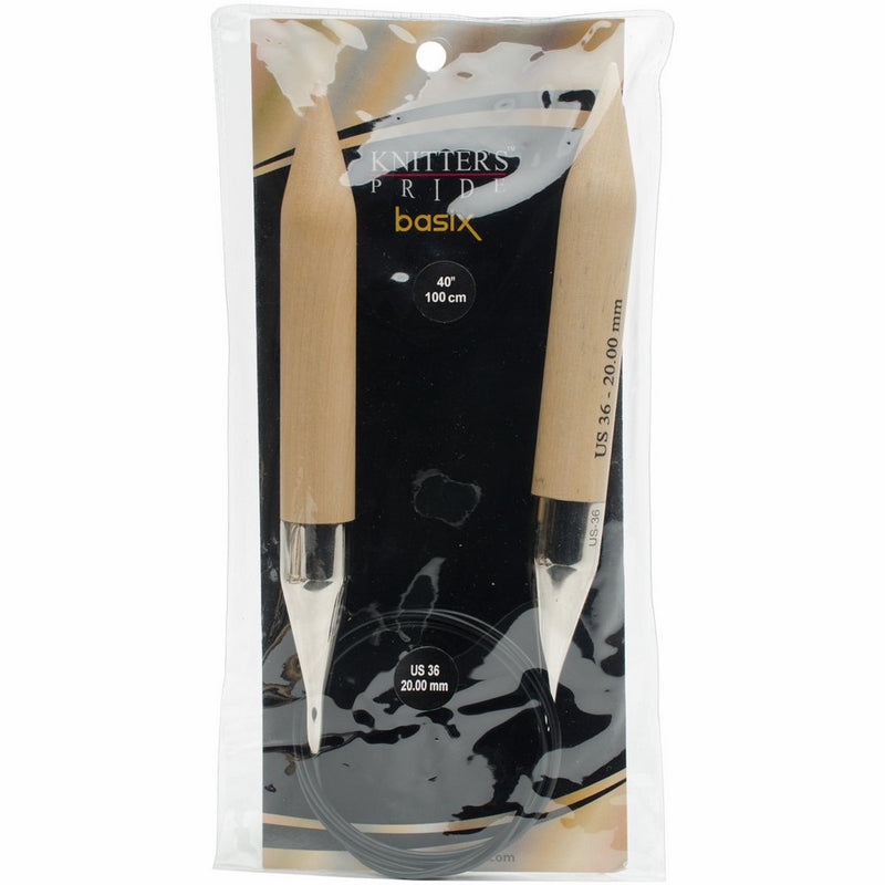Knitter's Pride Basix Circular 40-inch (100cm) Knitting Needles; Size US 36 (20.0mm) 400245