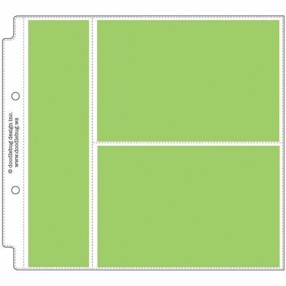 Doodlebug Design Horizontal Photo/Recipe Card Protectors for Scrapbooking, 8 by 8-Inch