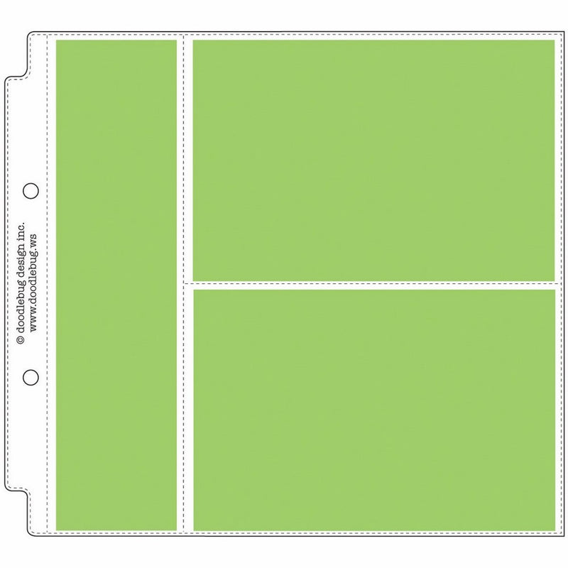 Doodlebug Design Horizontal Photo/Recipe Card Protectors for Scrapbooking, 8 by 8-Inch