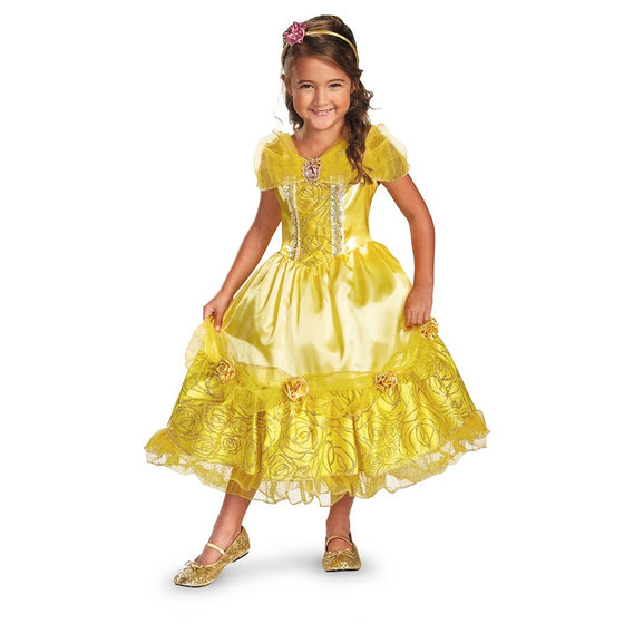 Disguise Disney's Beauty and The Beast Belle Sparkle Deluxe Girls Costume, 4-6X