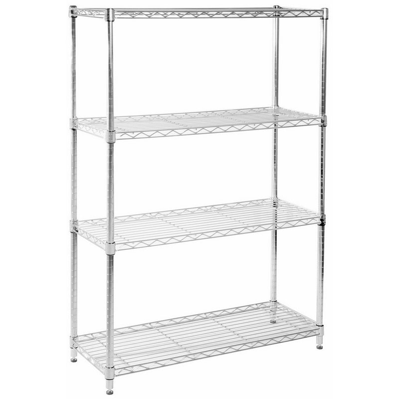 Seville Classics 4-Tier UltraZinc NSF Steel Wire Shelving, 14" D x 36" W x 54" H