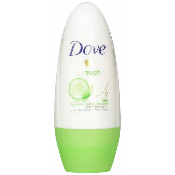 Dove Go Fresh Cucumber & Green Tea Scent Anti-perspirant Deodorant Roll-on 50ml (1.7 Fluid Ounce). (Pack of 3)