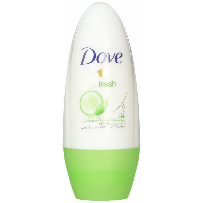 Dove Go Fresh Cucumber & Green Tea Scent Anti-perspirant Deodorant Roll-on 50ml (1.7 Fluid Ounce). (Pack of 3)