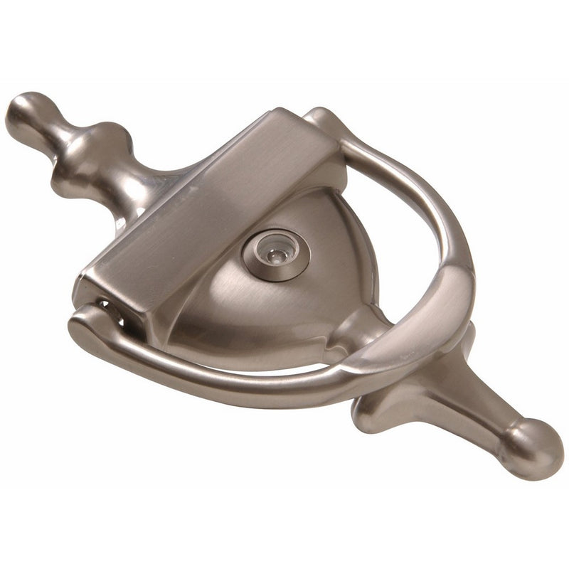 The Hillman Group The Hillman Group 852725 7" Door Knocker with 160 Degree Viewer - Solid Brass - Satin Nickel Finish 1-Pack