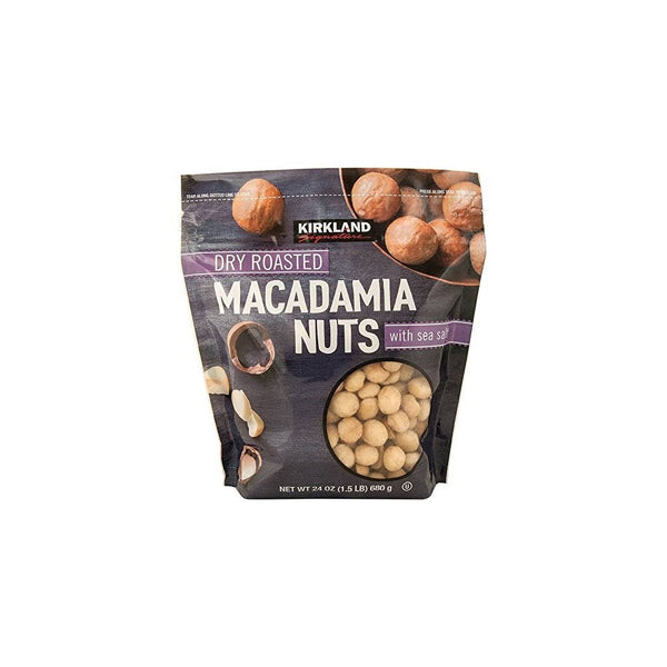 Kirkland Dry Roasted Macadamia Nuts with Sea Salt 680g (1.5 LB)