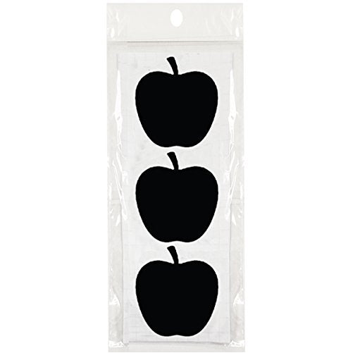 Allydrew Set of 30 Chalkboard Labels / Chalkboard Stickers for Organizing, Labeling, Gift Tags, Drink / Wine Markers, and Weddings - 2.6" x 2.5" Apple