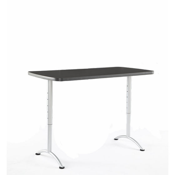 Iceberg ICE69317 ARC 5-foot Adjustable Height Rectangular Conference Table, 30" x 60", Graphite/Silver Leg