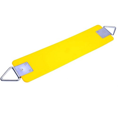 Swing Seat, AGPtek 77.2 x 15 x 0.7cm Yard Swing for Kids & Adults with Metal Triangle Ring -- Yellow (300KG /660LB Weight Limit)