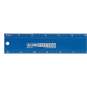 Alumicolor Alumicutter, Safety Ruler and Straight Edge, Aluminum, 12 inches, Blue (1312-5)