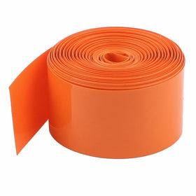 Uxcell PVC Heat Shrink Tubing Wrap, 10 m, 33' for 18650 Battery, 29.5 mm, Orange