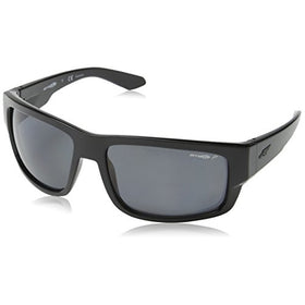 Arnette Men's Grifter Polarized Rectangular Sunglasses, Black, 62 mm