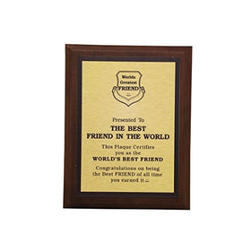Aahs Engraving Worlds Greatest Plaques (Best Friend In The World, Gold)