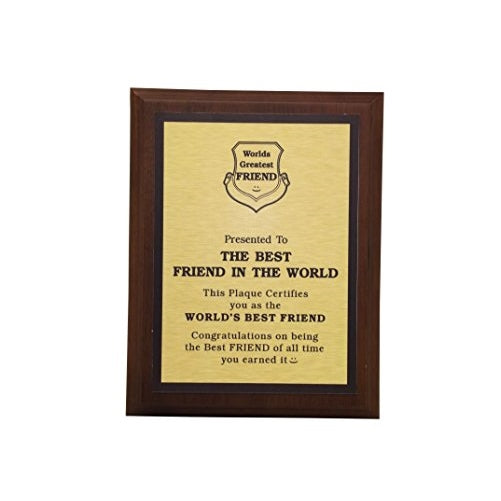 Aahs Engraving Worlds Greatest Plaques (Best Friend In The World, Gold)