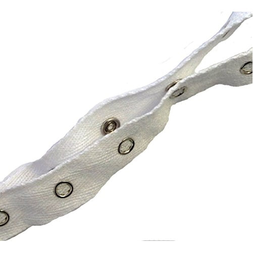 Anrox Supply Co 3/4" White Cotton Silver Snap Button Eyelet Tape Band 3 YDS USA