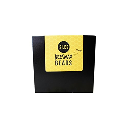 All-Natural Beeswax Beads / Pastilles - Pure, Cosmetic Grade (2 Pounds, Yellow)