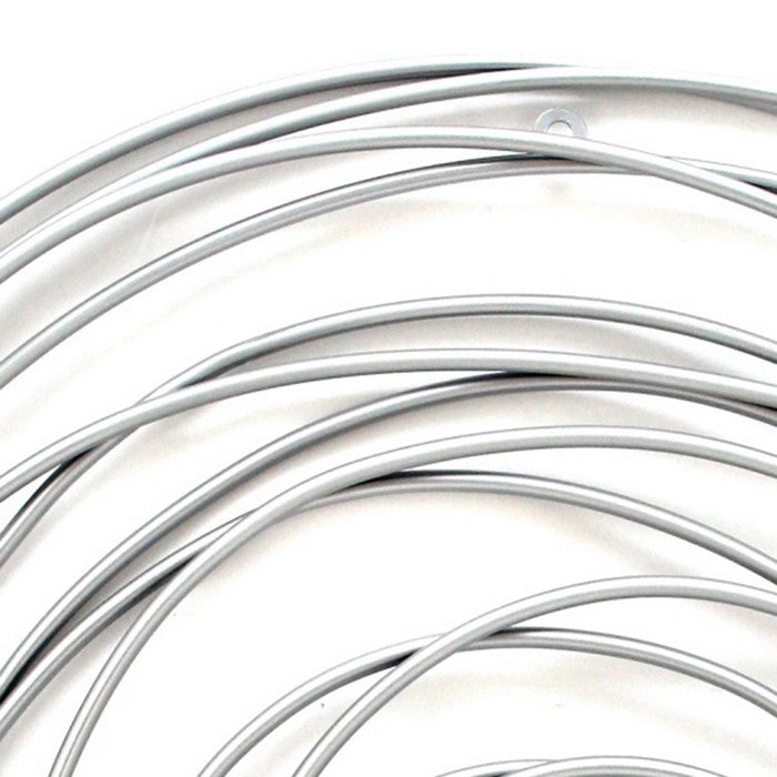 Contemporary Metal Wall Decor with Irregular Spiral Shape, Silver