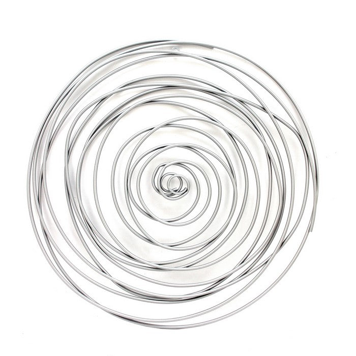 Contemporary Metal Wall Decor with Irregular Spiral Shape, Silver