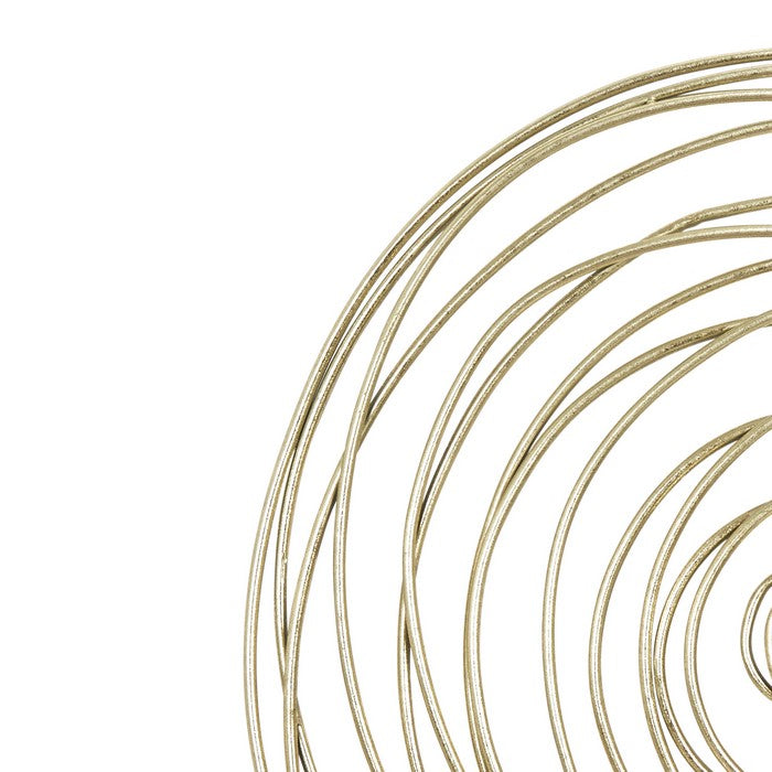Contemporary Metal Wall Decor with Irregular Spiral Shape, Gold
