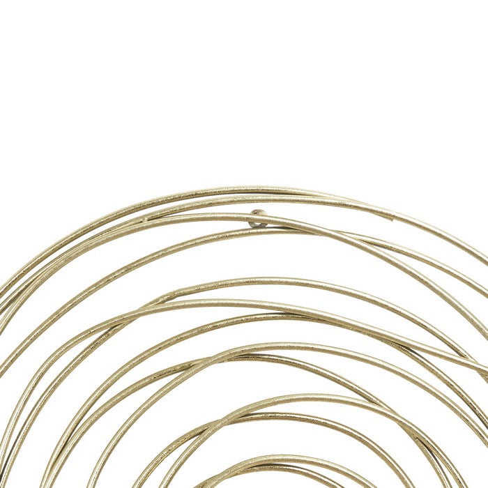 Contemporary Metal Wall Decor with Irregular Spiral Shape, Gold