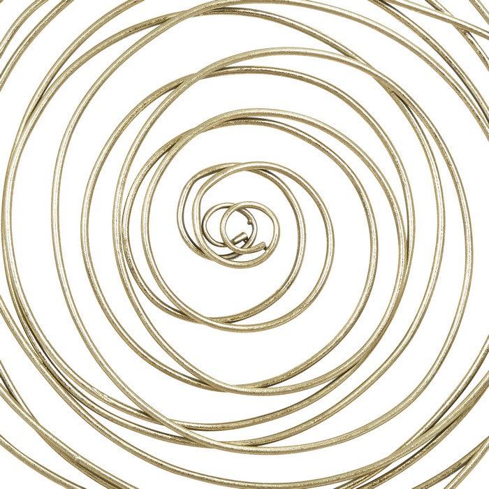 Contemporary Metal Wall Decor with Irregular Spiral Shape, Gold