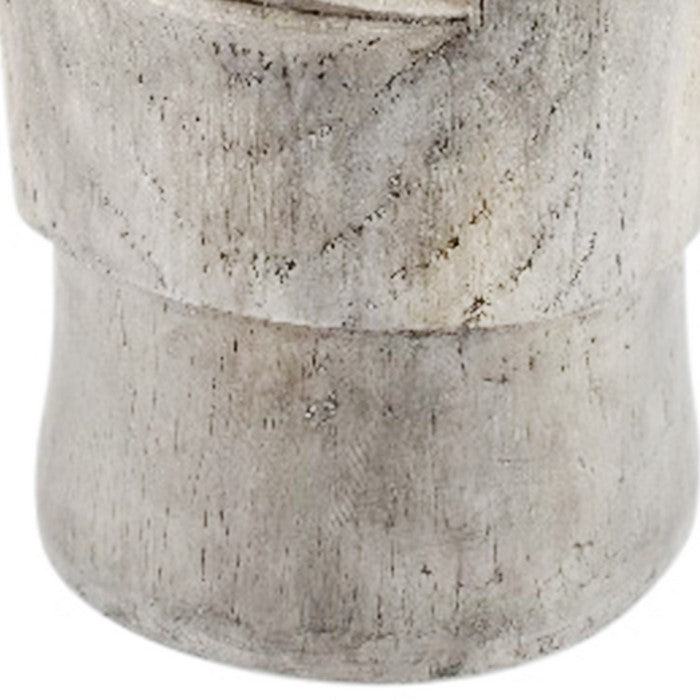 Polyresin Face Planter with Unique and Textured Detailing, Large, Gray
